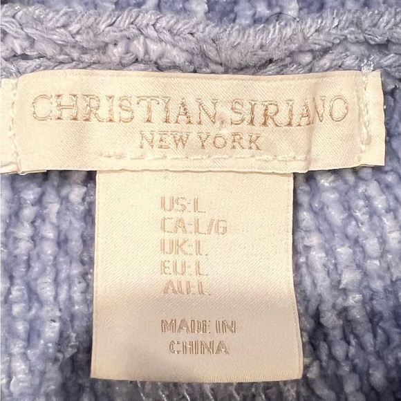 Christian Siriano Women's Blue 100% Polyester Knit Sweater Size Large - Picture 6 of 8